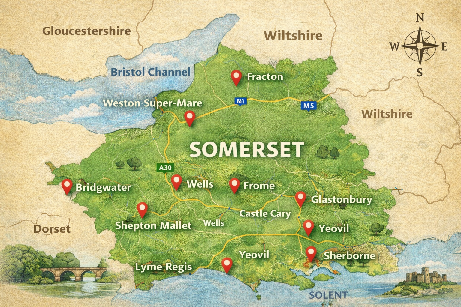 Areas we cover around Sherborne image